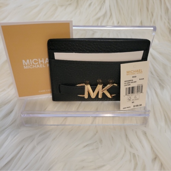 NWT Michael Kors Bags Michael Kors Reed Card Holder Case Wallet Leather - Picture 7 of 7